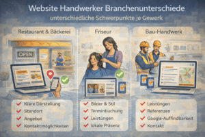 website handwerker branchenunterschiede